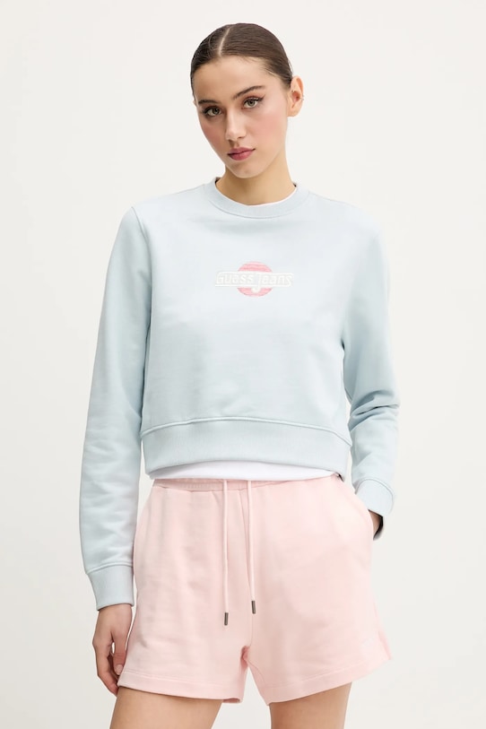 Хлопковая толстовка Guess Jeans, синий
Хлопковая толстовка Guess Jeans, синий