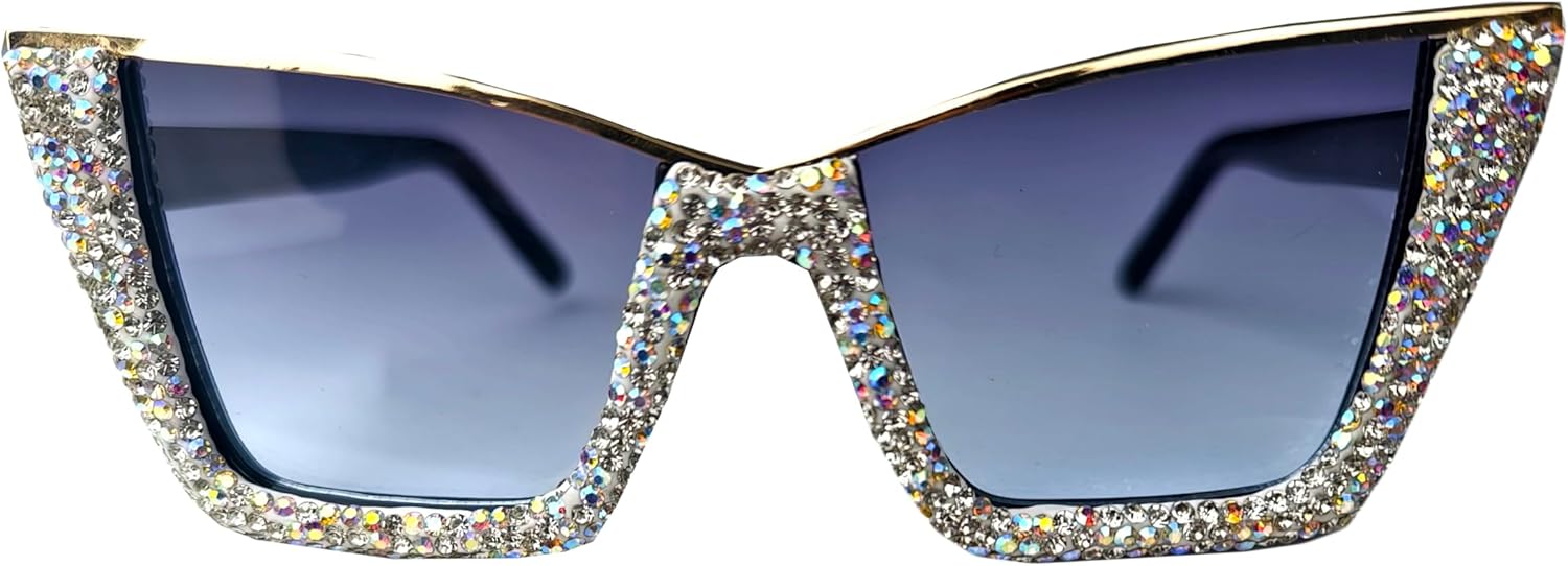 Willochra Модные солнцезащитные очки в форме «кошачий глаз» с полуободковой оправой и стразами для женщин, роскошные очки, украшенные драгоценными камнями, для костюмированной вечеринки, Black White
Willochra Модные солнцезащитные очки в форме «кошачий глаз» с полуободковой оправой и стразами для женщин, роскошные очки, украшенные драгоценными камнями, для костюмированной вечеринки, Black White