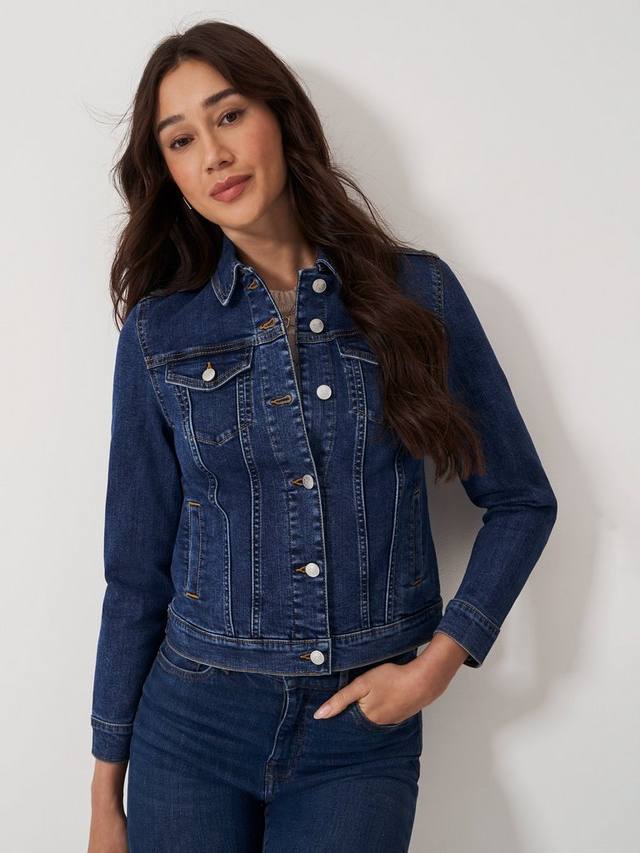 Джинсовая куртка в западном стиле Crew Clothing, средний синий 
Джинсовая куртка в западном стиле Crew Clothing, средний синий