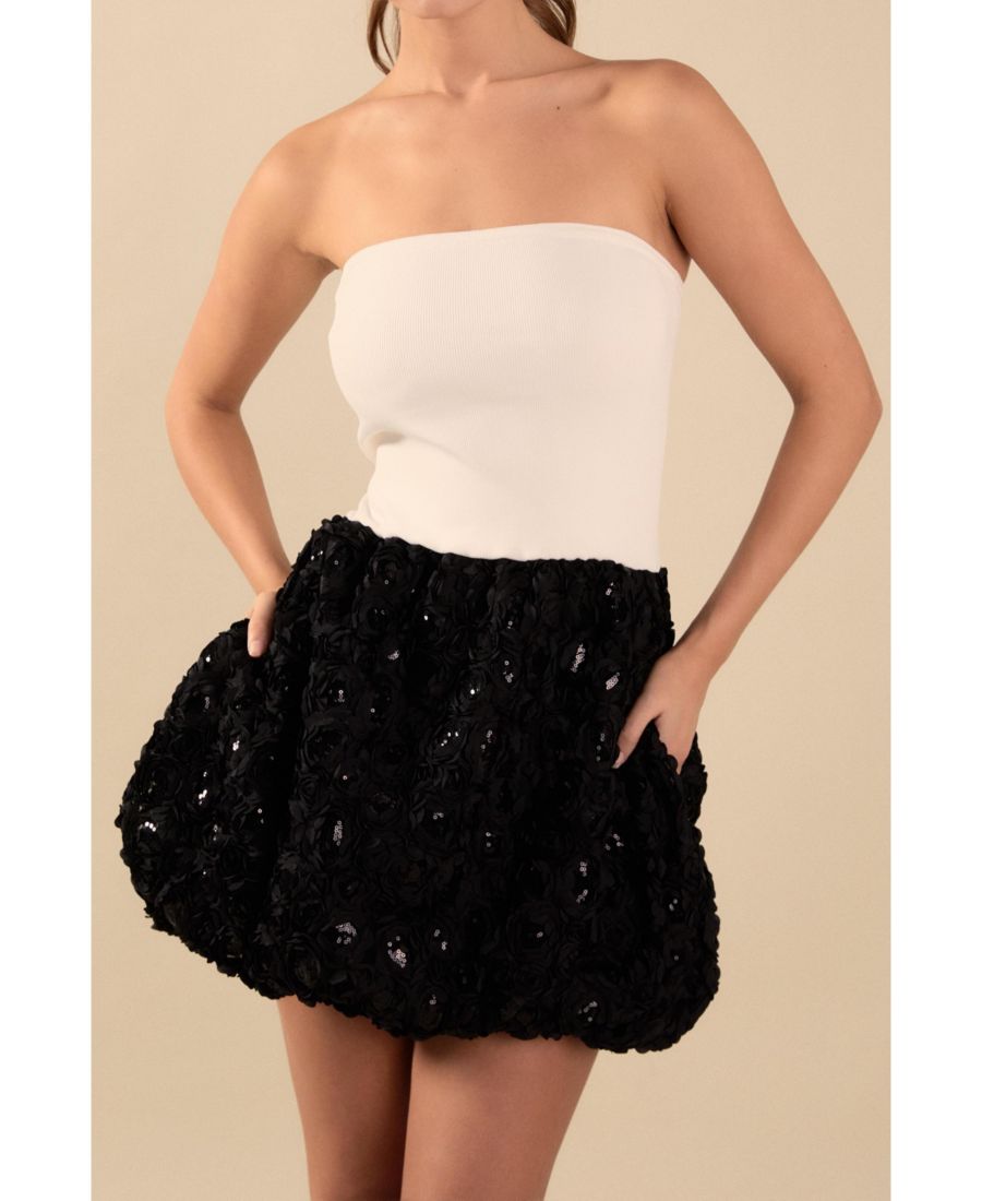 Женское объемное мини-платье без бретелей с текстурированной поверхностью endless rose, Ivory/black
Женское объемное мини-платье без бретелей с текстурированной поверхностью endless rose, Ivory/black