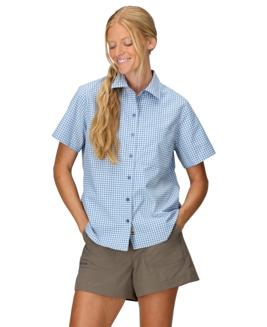 Женская рубашка Air Exchange с коротким рукавом и воротником-стойкой, защитой от ультрафиолета UPF 40 Marmot, Rain Cloud
Женская рубашка Air Exchange с коротким рукавом и воротником-стойкой, защитой от ультрафиолета UPF 40 Marmot, Rain Cloud