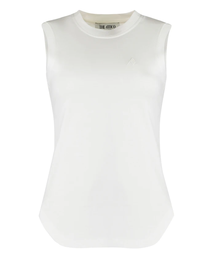 Майка из хлопка в рубчик The Attico, белый
Майка из хлопка в рубчик The Attico, белый