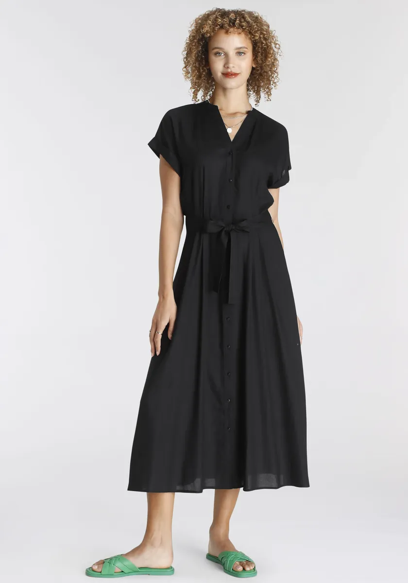 Платье-рубашка Tamaris, длина миди, черный
Платье-рубашка Tamaris, длина миди, черный