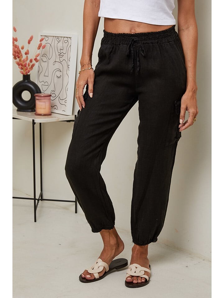 Брюки-карго Le Monde du Lin Leinen-Cargohose, черный
Брюки-карго Le Monde du Lin Leinen-Cargohose, черный