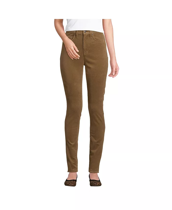 Женские облегающие вельветовые брюки с высокой талией Lands' End, коричневый
Женские облегающие вельветовые брюки с высокой талией Lands' End, коричневый