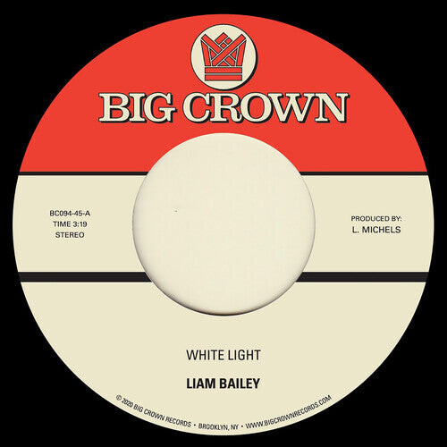 Сингл 7" Bailey, Liam: White Light B/w Cold & Clear
Сингл 7" Bailey, Liam: White Light B/w Cold & Clear