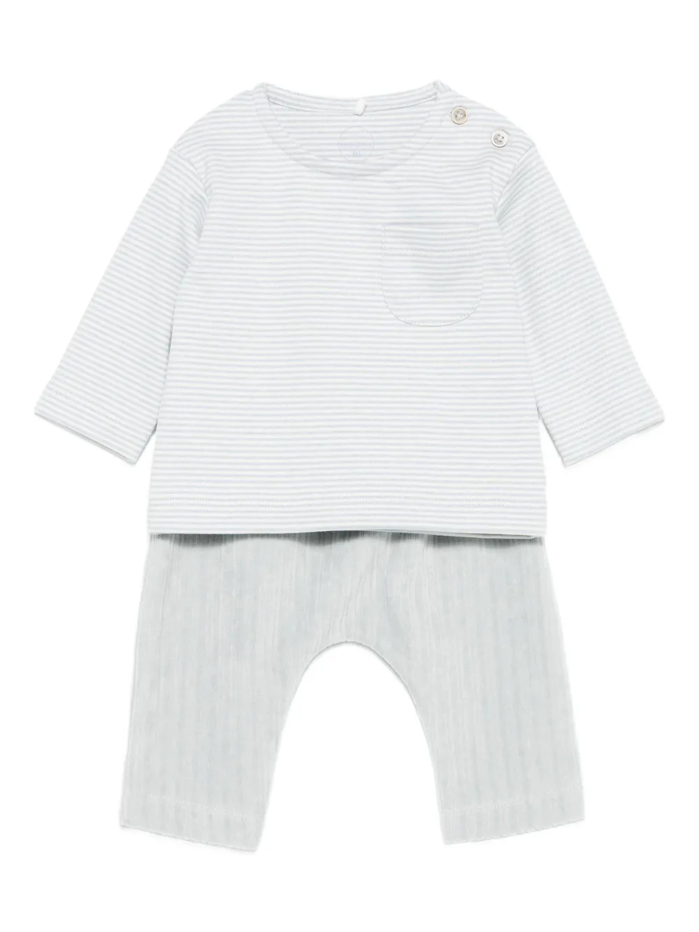 Комплект из полосатых хлопковых брюк LARANJINHA, синий
Комплект из полосатых хлопковых брюк LARANJINHA, синий