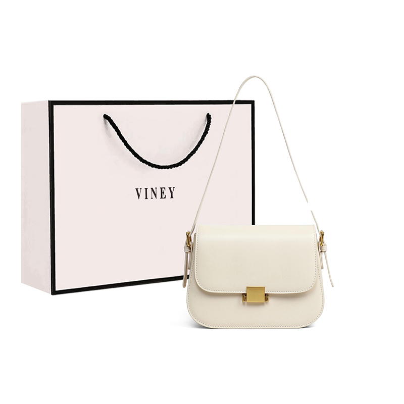 VINEY Кожаная коричневая сумка через плечо маленькая квадратная женская, Ecru
VINEY Кожаная коричневая сумка через плечо маленькая квадратная женская, Ecru