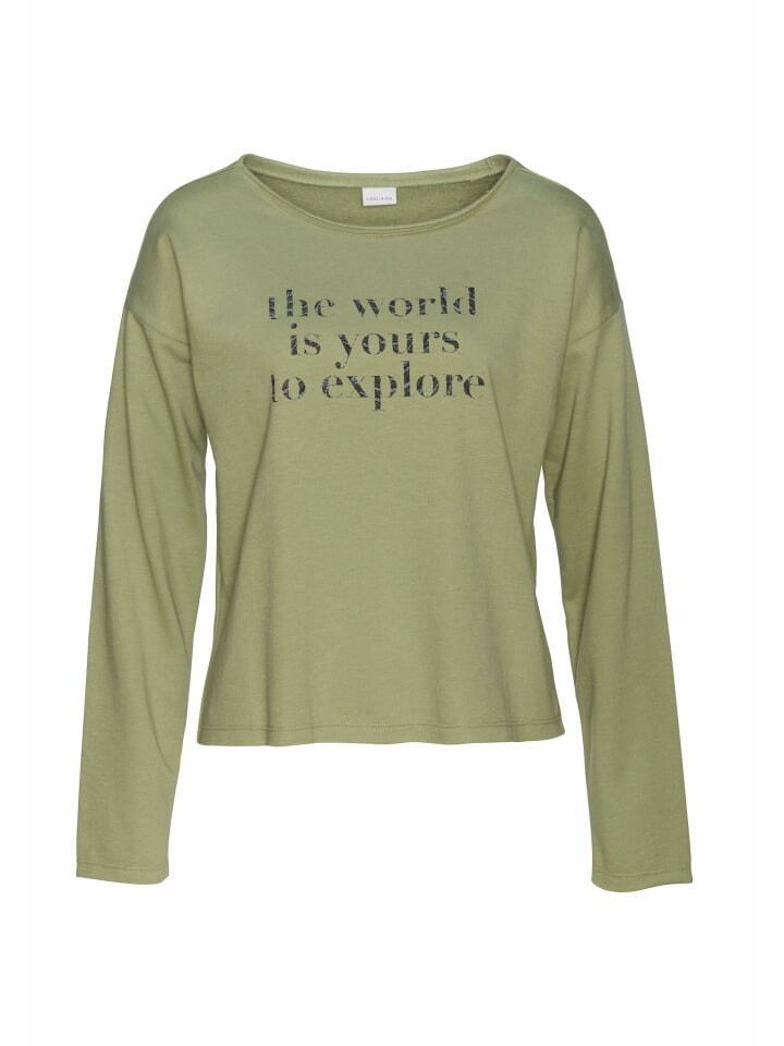 Пуловер LASCANA, хаки
Пуловер LASCANA, хаки