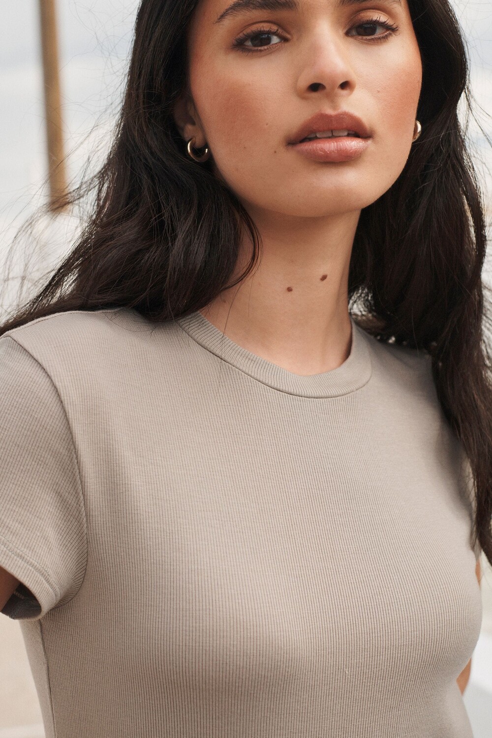 Мягкая на ощупь футболка TENCEL в рубчик с короткими рукавами Next, серый
Мягкая на ощупь футболка TENCEL в рубчик с короткими рукавами Next, серый