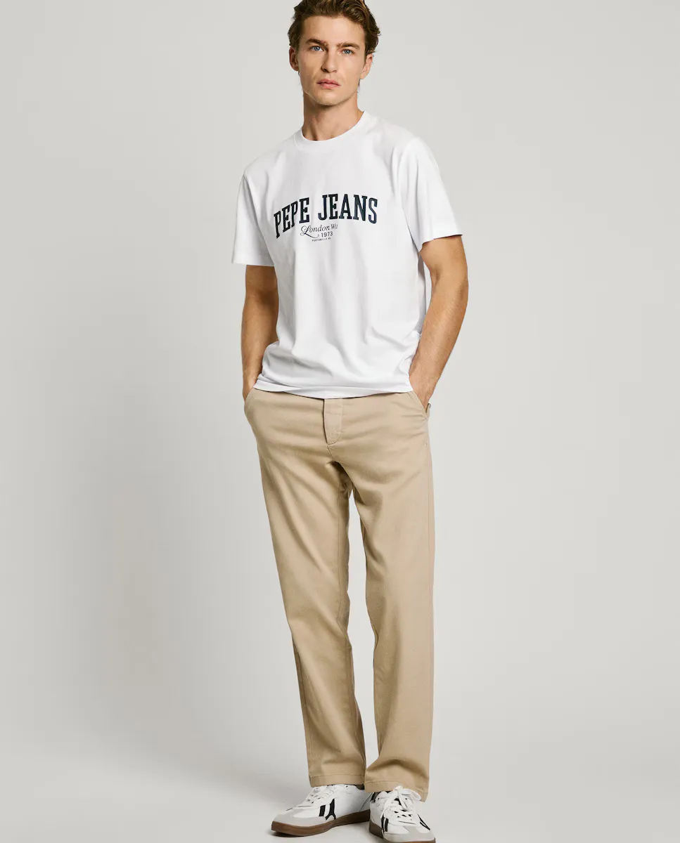 Мужские облегающие брюки-чинос из эластичной ткани Gymdigo Pepe Jeans, бежевый
Мужские облегающие брюки-чинос из эластичной ткани Gymdigo Pepe Jeans, бежевый