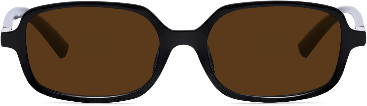 Ретро-солнцезащитные очки прямоугольной формы для женщин. Модные винтажные очки прямоугольной формы в маленькой квадратной оправе Tskestvy, Brown Frame/ Brown Lenses
Ретро-солнцезащитные очки прямоугольной формы для женщин. Модные винтажные очки прямоугольной формы в маленькой квадратной оправе Tskestvy, Brown Frame/ Brown Lenses