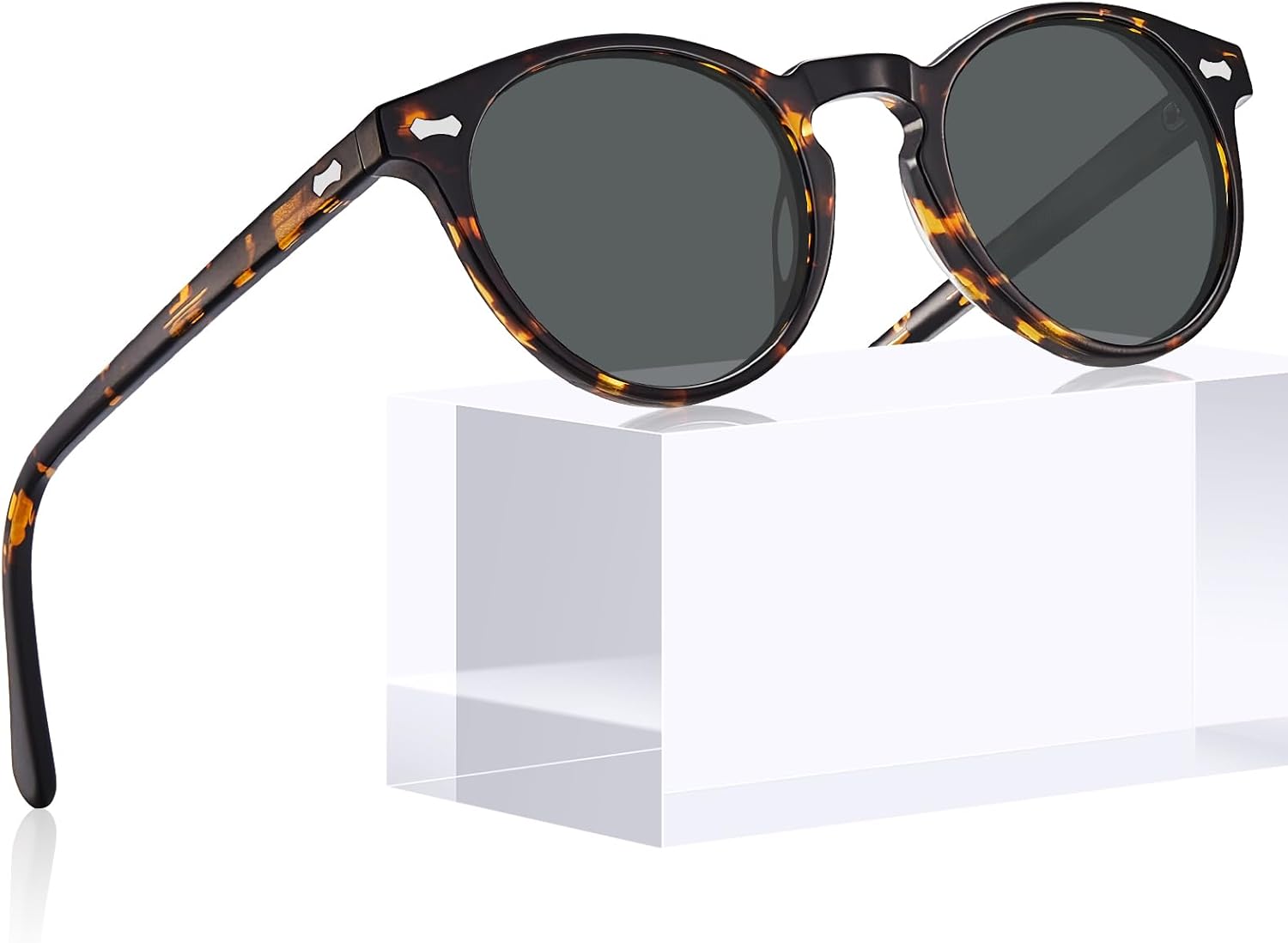 Женские поляризованные солнцезащитные очки CARFIA: ацетатная оправа, размер S/M, защита от УФ-излучения UV400, антибликовое покрытие CA5288, 1. Tortoise Frame Grey Lens
Женские поляризованные солнцезащитные очки CARFIA: ацетатная оправа, размер S/M, защита от УФ-излучения UV400, антибликовое покрытие CA5288, 1. Tortoise Frame Grey Lens