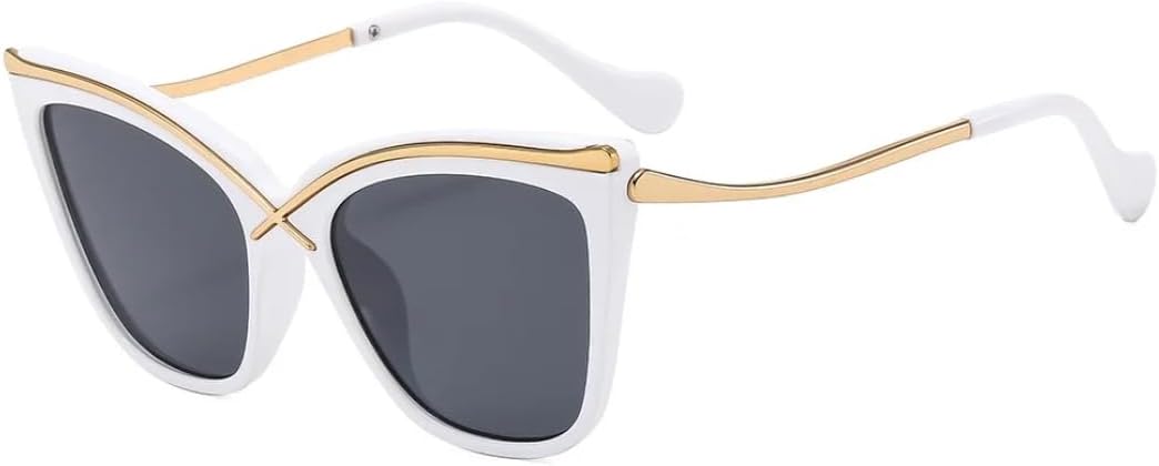 Солнцезащитные очки для мужчин и женщин - защита UV400 - линзы "кошачий глаз" с градиентным переходом цвета, металлические петли, подходят для занятий спортом на открытом воздухе и вождения DSVIGF, White
Солнцезащитные очки для мужчин и женщин - защита UV400 - линзы "кошачий глаз" с градиентным переходом цвета, металлические петли, подходят для занятий спортом на открытом воздухе и вождения DSVIGF, White