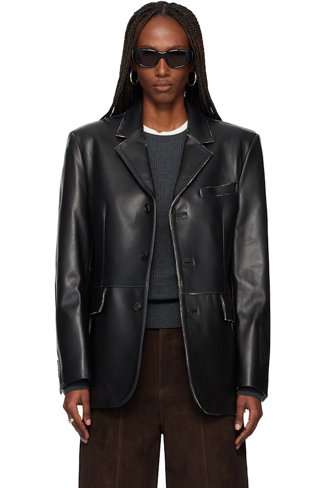 Куртка из кожи наппа с эффектом потертости, сшитая на заказ Tonywack, черный
Куртка из кожи наппа с эффектом потертости, сшитая на заказ Tonywack, черный