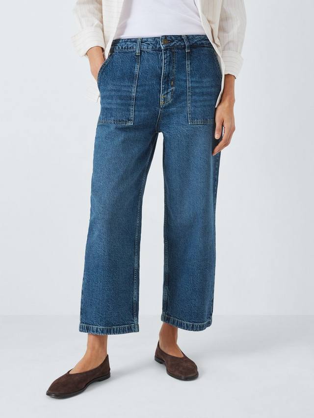 Укороченные джинсы с широкими штанинами John Lewis, синий
Укороченные джинсы с широкими штанинами John Lewis, синий