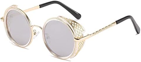 Винтажные солнцезащитные очки в стиле стимпанк для женщин, круглые мужские солнцезащитные очки с металлической резьбой, мужские солнцезащитные очки UV400 MTZJH, C6gold Silver
Винтажные солнцезащитные очки в стиле стимпанк для женщин, круглые мужские солнцезащитные очки с металлической резьбой, мужские солнцезащитные очки UV400 MTZJH, C6gold Silver