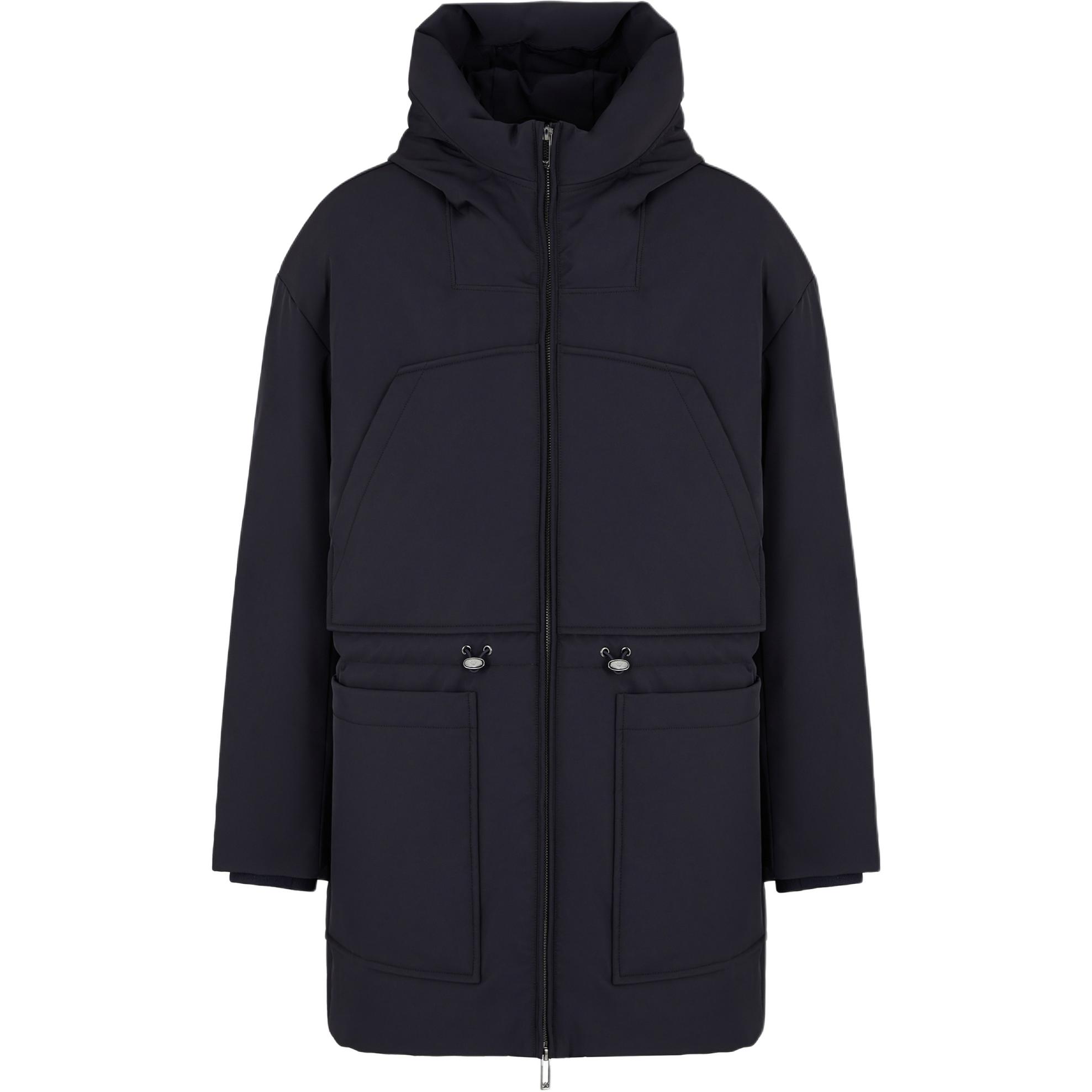 EMPORIO ARMANI Трехчетвертная куртка с капюшоном из водоотталкивающего нейлонового твила, Marine Blue
EMPORIO ARMANI Трехчетвертная куртка с капюшоном из водоотталкивающего нейлонового твила, Marine Blue