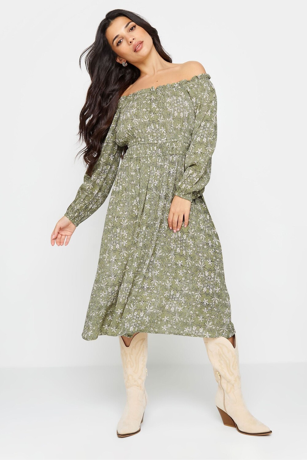 Платье миди в стиле бохо с мелким цветочным принтом и вырезом бардо Pixiegirl Petite, зеленый
Платье миди в стиле бохо с мелким цветочным принтом и вырезом бардо Pixiegirl Petite, зеленый