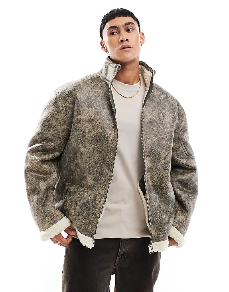 Свободная куртка-авиатор из искусственной кожи в выстиранном черном цвете ASOS DESIGN, Черный, Свободная куртка-авиатор из искусственной кожи в выстиранном черном цвете ASOS DESIGN
Свободная куртка-авиатор из искусственной кожи в выстиранном черном цвете ASOS DESIGN, Черный, Свободная куртка-авиатор из искусственной кожи в выстиранном черном цвете ASOS DESIGN