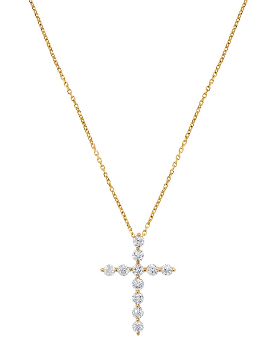 Подвеска в виде креста с бриллиантами (общий вес 0,5 карата) из белого золота 14 карат (также доступна в варианте из желтого золота 14 карат) Macy's, Yellow Gold
Подвеска в виде креста с бриллиантами (общий вес 0,5 карата) из белого золота 14 карат (также доступна в варианте из желтого золота 14 карат) Macy's, Yellow Gold