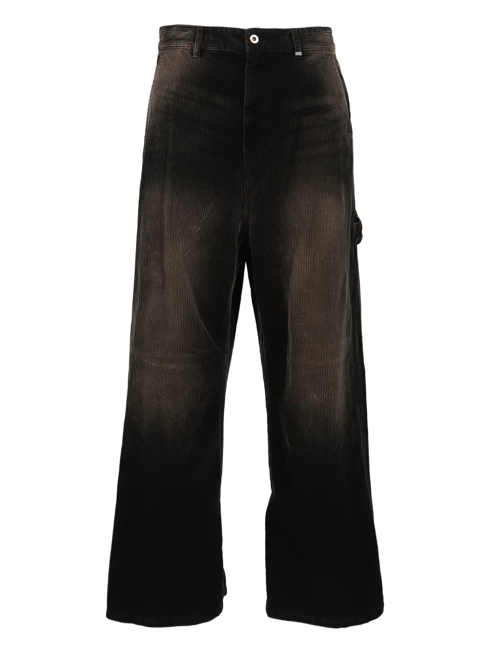 Плотницкие брюки из вельвета с эффектом потертости We11done, черный
Плотницкие брюки из вельвета с эффектом потертости We11done, черный