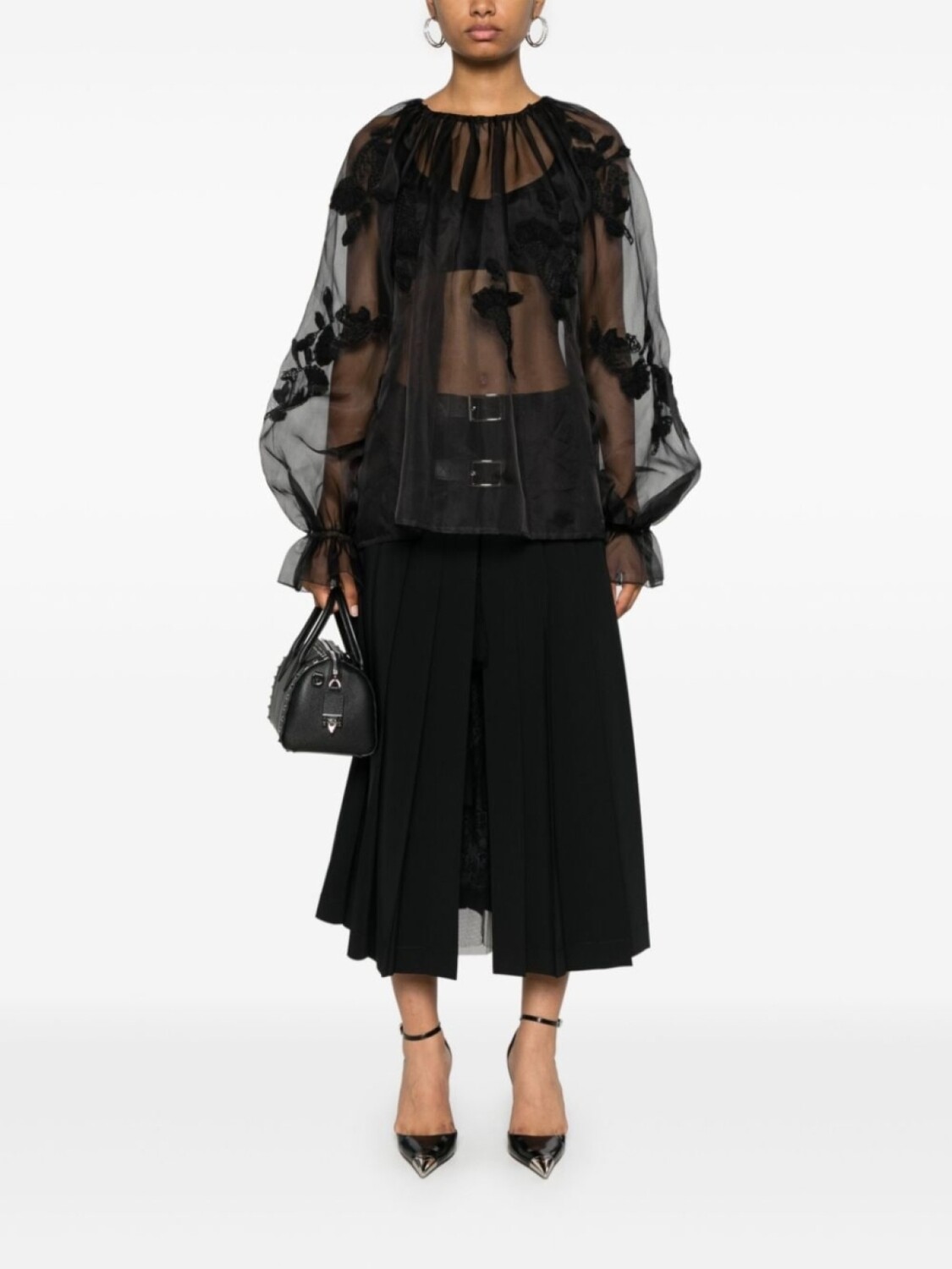 Ermanno Scervino плиссированная юбка, черный 
Ermanno Scervino плиссированная юбка, черный