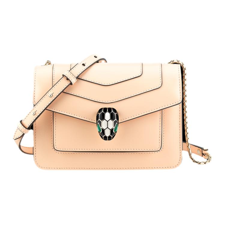 Bvlgari Женская сумка-мессенджер Serpenti Forever из телячьей кожи, персикового цвета
Bvlgari Женская сумка-мессенджер Serpenti Forever из телячьей кожи, персикового цвета