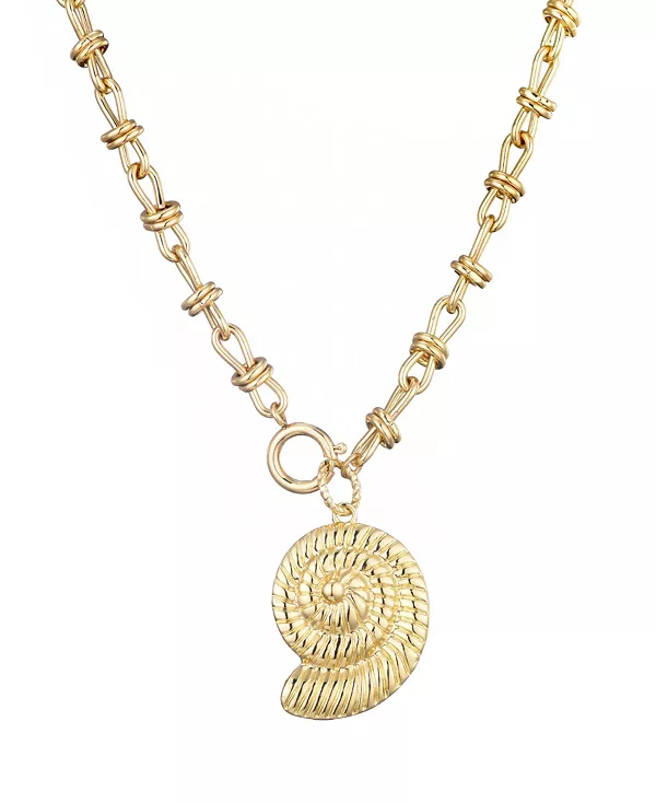 Ожерелье с массивной золотой подвеской в виде ракушки Adornia, gold
Ожерелье с массивной золотой подвеской в виде ракушки Adornia, gold
