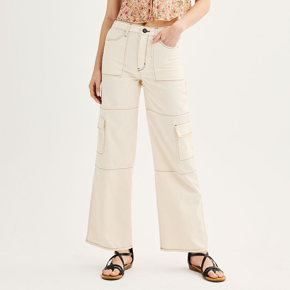 Брюки-карго с высокой посадкой и широкими штанинами для юниоров SO, цвет English Cream 
Брюки-карго с высокой посадкой и широкими штанинами для юниоров SO, цвет English Cream