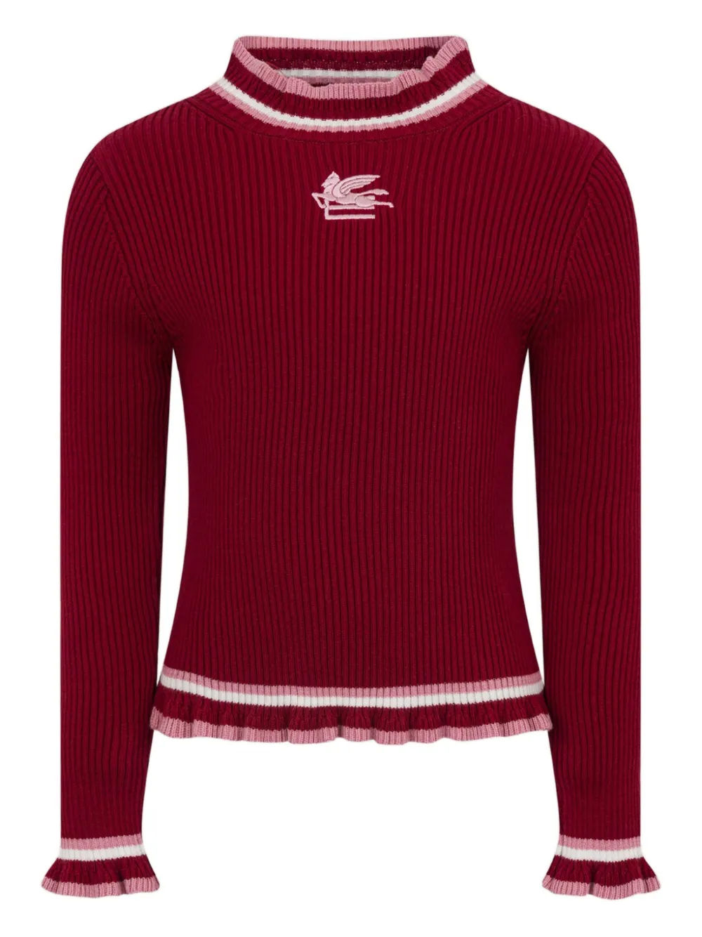 Ребристый свитер с вышитым Пегасом ETRO KIDS, красный
Ребристый свитер с вышитым Пегасом ETRO KIDS, красный