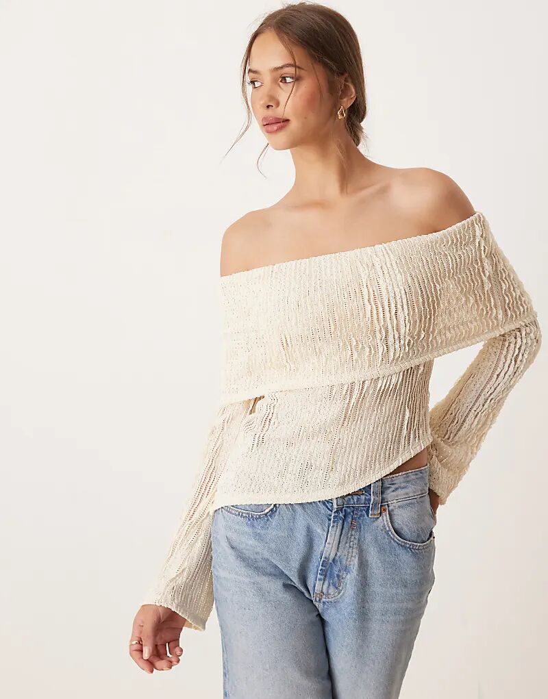 Полупрозрачный топ-борд с асимметричным подолом, связанный крючком, от ASOS DESIGN, кремового цвета
Полупрозрачный топ-борд с асимметричным подолом, связанный крючком, от ASOS DESIGN, кремового цвета