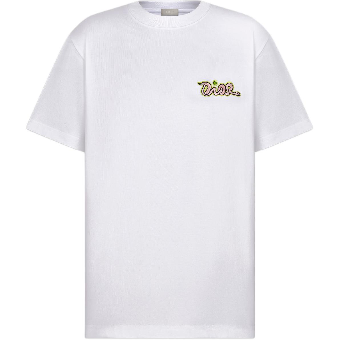 DIOR Футболка мужская белая с круглым вырезом умеренного прямого кроя
DIOR Футболка мужская белая с круглым вырезом умеренного прямого кроя