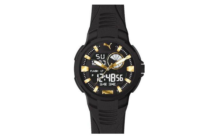 Часы мужские кварцевые на ремешке из смолы с черным циферблатом PUMA
Часы мужские кварцевые на ремешке из смолы с черным циферблатом PUMA