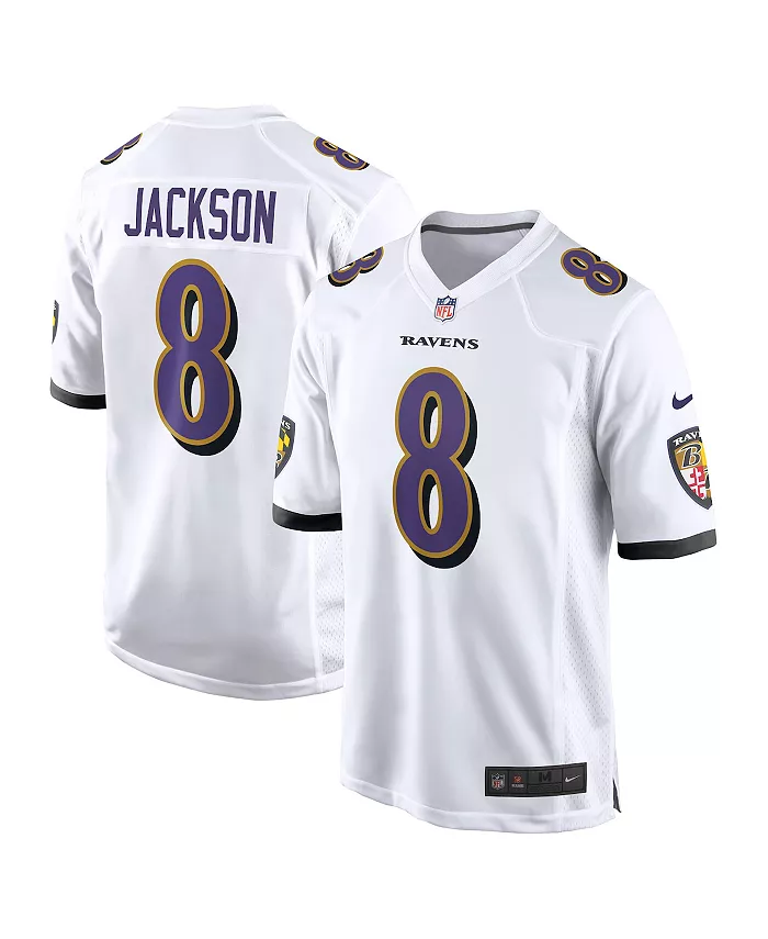Игровая футболка Baltimore Ravens для мужчин Lamar Jackson Nike, белый
Игровая футболка Baltimore Ravens для мужчин Lamar Jackson Nike, белый