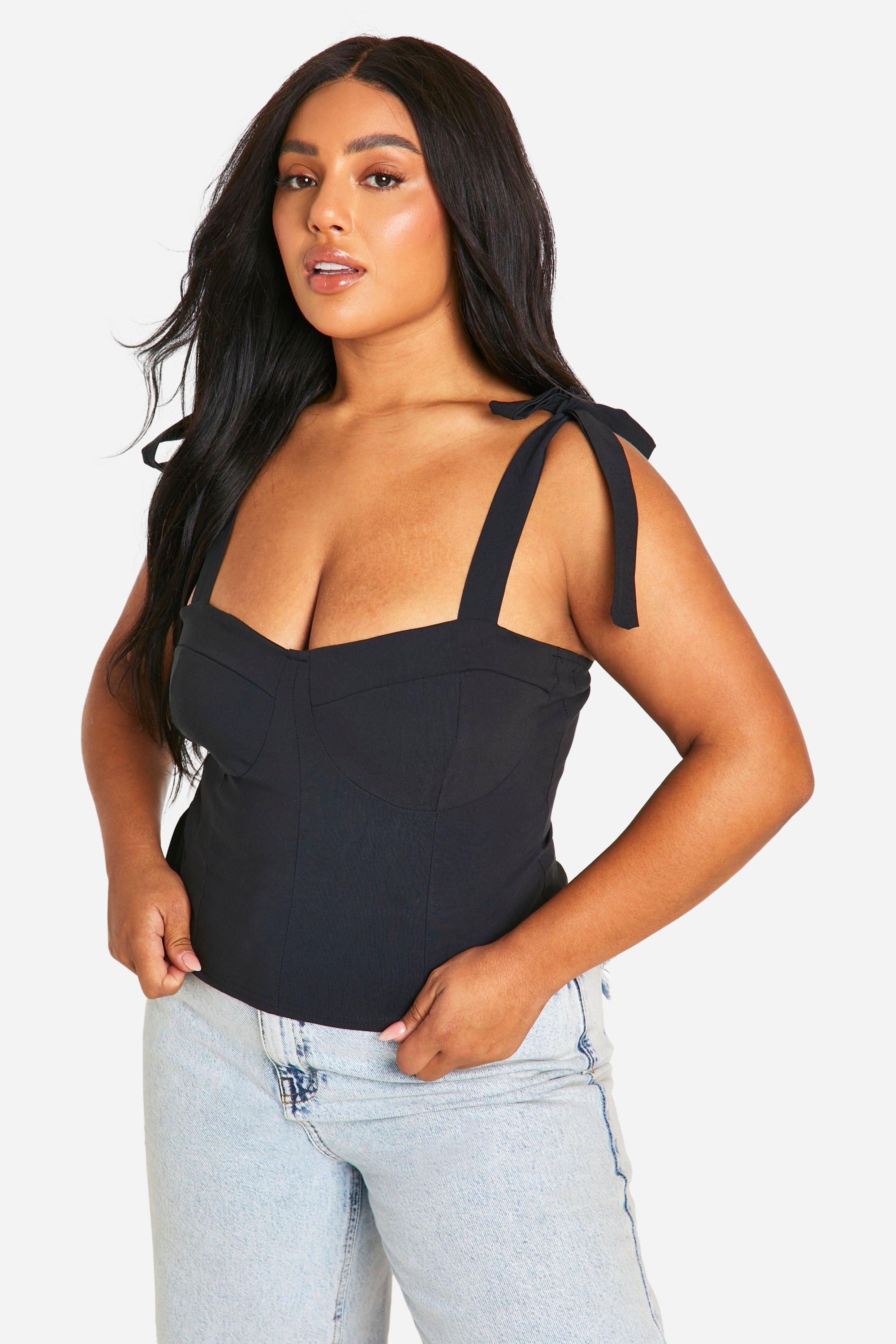 Топ корсетный Boohoo с завязкой и бантом, черный
Топ корсетный Boohoo с завязкой и бантом, черный