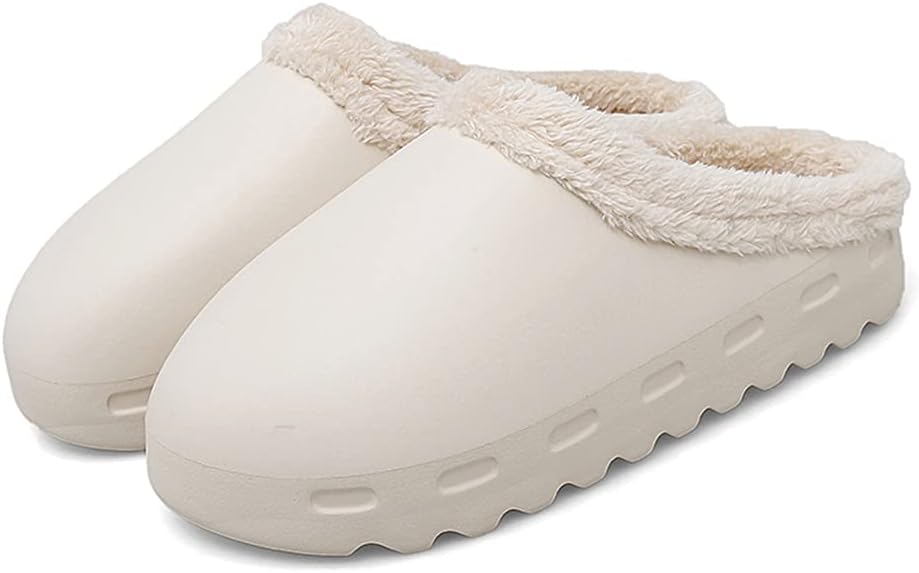 Тапочки RUNSOON для женщин и мужчин, для дома и улицы, водонепроницаемые с меховой подкладкой, сабо с мягкой подошвой из вспененного материала, бежевый
Тапочки RUNSOON для женщин и мужчин, для дома и улицы, водонепроницаемые с меховой подкладкой, сабо с мягкой подошвой из вспененного материала, бежевый