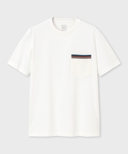 Футболка с коротким рукавом, с карманом, в фирменную полоску Paul Smith, белый
Футболка с коротким рукавом, с карманом, в фирменную полоску Paul Smith, белый