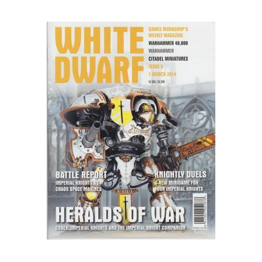 №5 «Отчет о битве Имперских рыцарей против космических десантников Хаоса, рыцарские дуэли, новая мини-игра для ваших имперских рыцарей, Вестники войны», White Dwarf Weekly - 2014 (#1-#48)
№5 «Отчет о битве Имперских рыцарей против космических десантников Хаоса, рыцарские дуэли, новая мини-игра для ваших имперских рыцарей, Вестники войны», White Dwarf Weekly - 2014 (#1-#48)