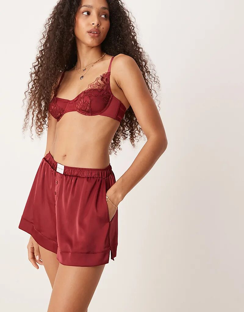 Атласные боксеры Kat The Label Baxter цвета ревеня
Атласные боксеры Kat The Label Baxter цвета ревеня