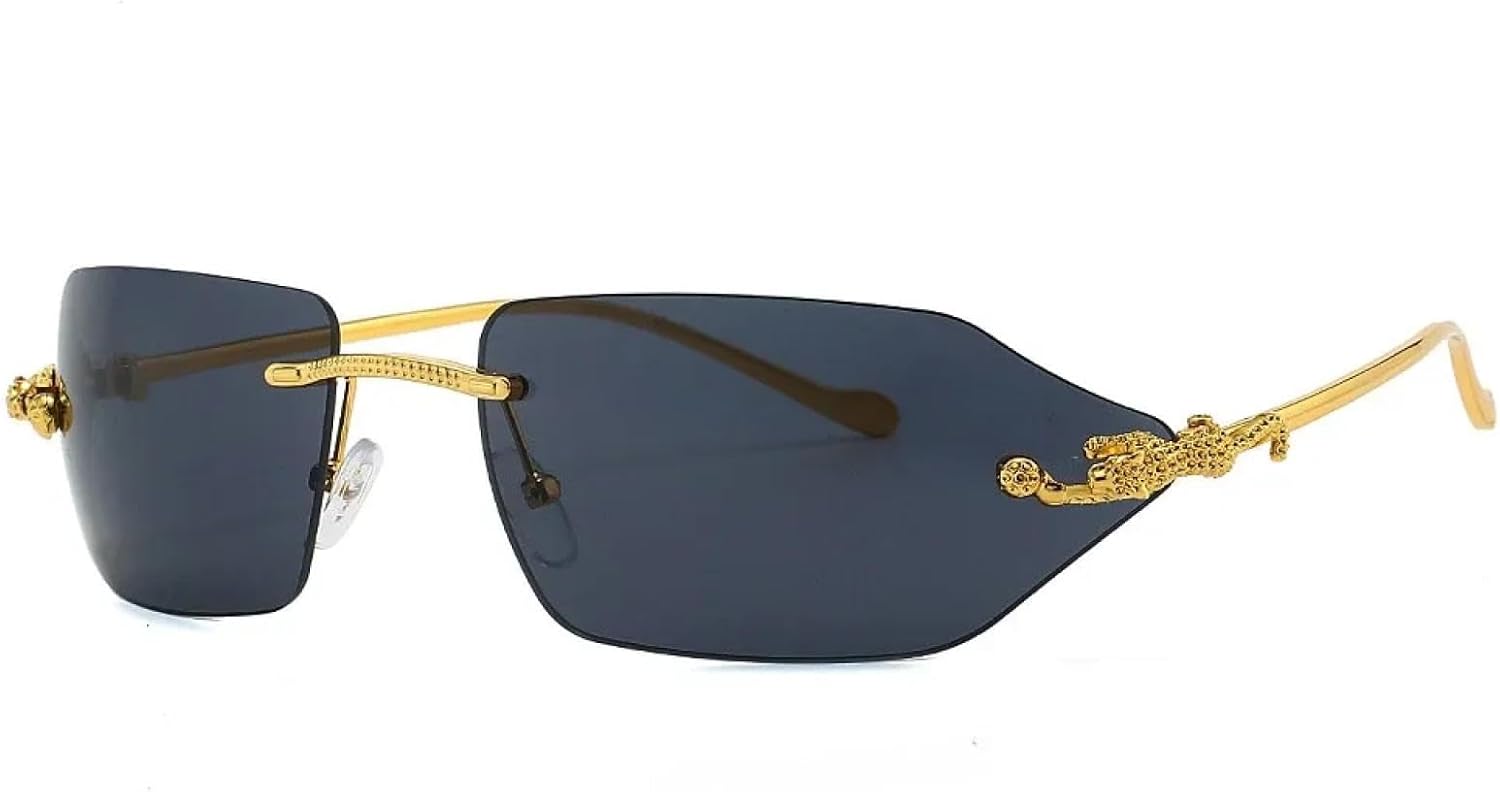 Солнцезащитные очки с защитой от УФ-излучения UV400 | Без оправы, панк, золотистый леопардовый принт | Для женщин и мужчин, для занятий спортом на открытом воздухе и вождения DSVIGF, Black
Солнцезащитные очки с защитой от УФ-излучения UV400 | Без оправы, панк, золотистый леопардовый принт | Для женщин и мужчин, для занятий спортом на открытом воздухе и вождения DSVIGF, Black