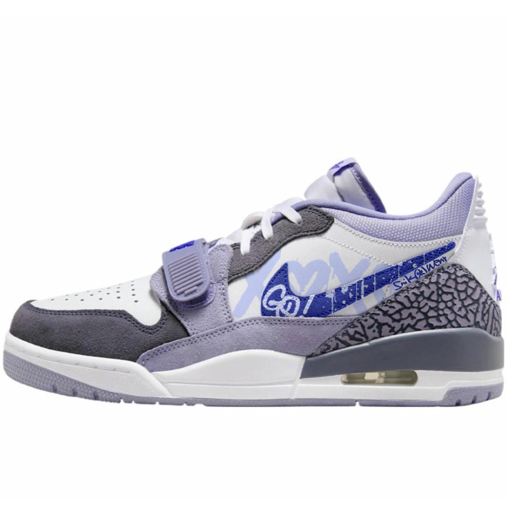 Jordan Кроссовки Air Legacy Blueberry Storm Abrasion Resistant низкие детские повседневные White Purple Pink Unisex
Jordan Кроссовки Air Legacy Blueberry Storm Abrasion Resistant низкие детские повседневные White Purple Pink Unisex