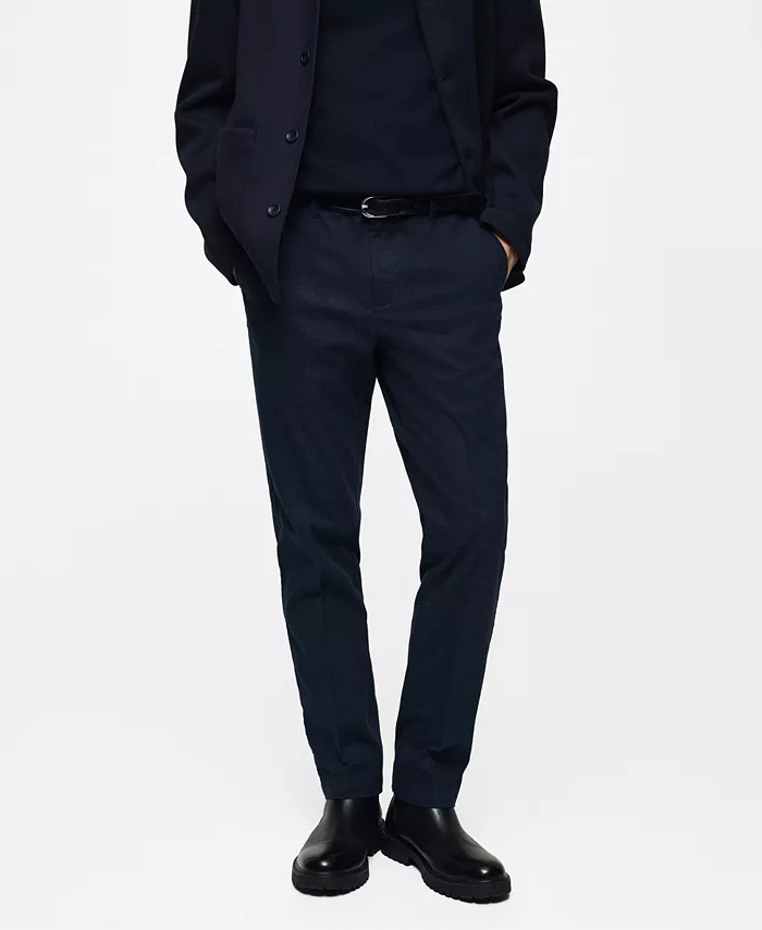 Мужские узкие хлопковые брюки MANGO, синий
Мужские узкие хлопковые брюки MANGO, синий