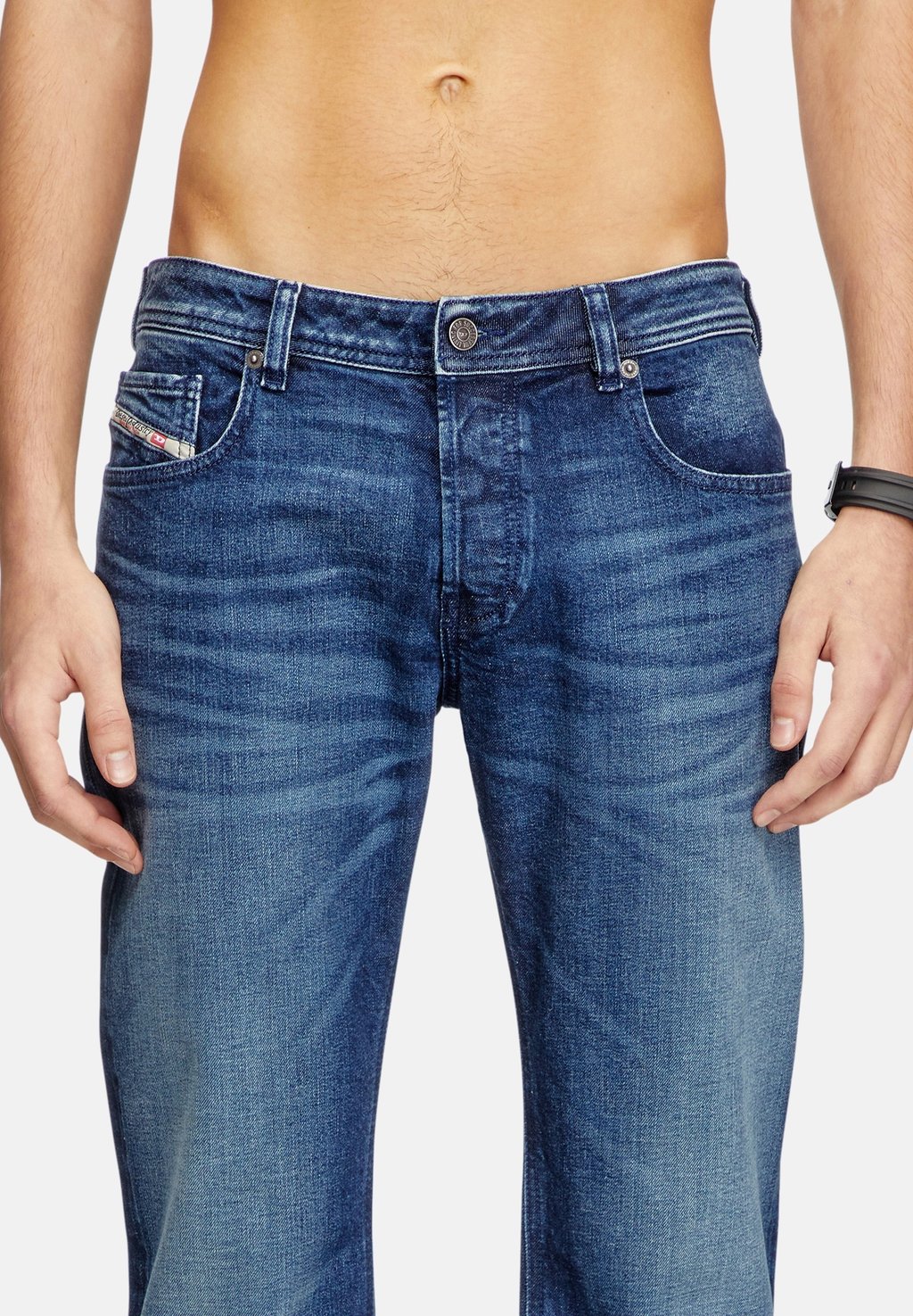 Джинсы прямого кроя Diesel, синий деним
Джинсы прямого кроя Diesel, синий деним