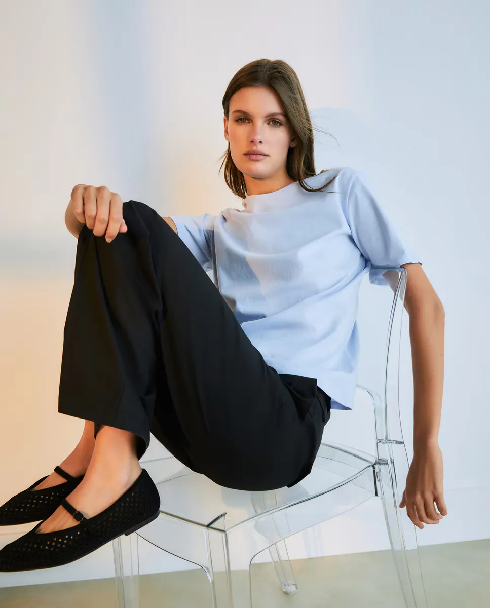 Женская базовая футболка с короткими рукавами Woman El Corte Inglés, светло-голубой
Женская базовая футболка с короткими рукавами Woman El Corte Inglés, светло-голубой