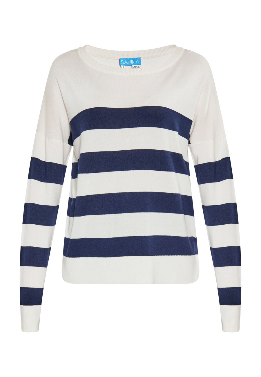 Свитер SANIKA, Marine Blue/Natural White
Свитер SANIKA, Marine Blue/Natural White