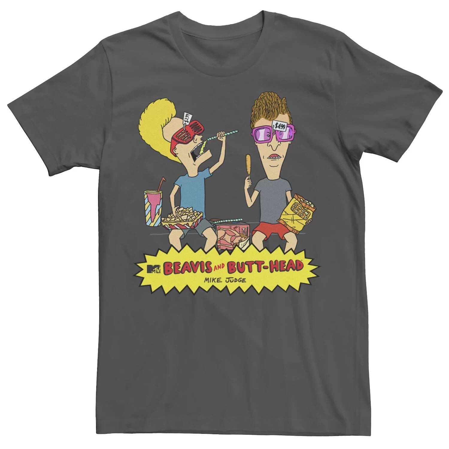 Мужская футболка с логотипом Beavis & Butthead Snacks On The Curb Licensed Character
Мужская футболка с логотипом Beavis & Butthead Snacks On The Curb Licensed Character