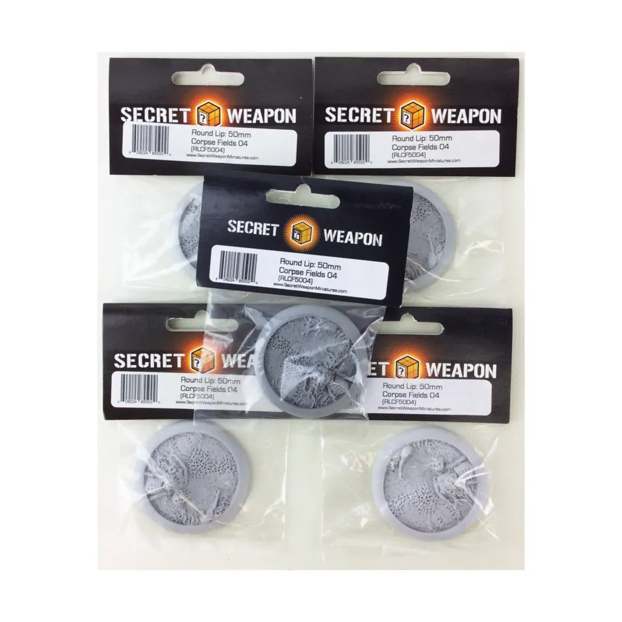 Круглая основа для губ, 50 мм № 4 — Corpse Fields (5 упаковок), Miniature Bases - Corpse Fields 
Круглая основа для губ, 50 мм № 4 — Corpse Fields (5 упаковок), Miniature Bases - Corpse Fields