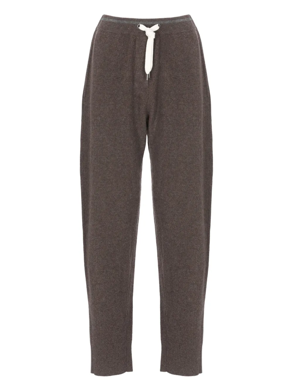 Спортивные брюки в рубчик с кулиской Brunello Cucinelli, коричневый 
Спортивные брюки в рубчик с кулиской Brunello Cucinelli, коричневый