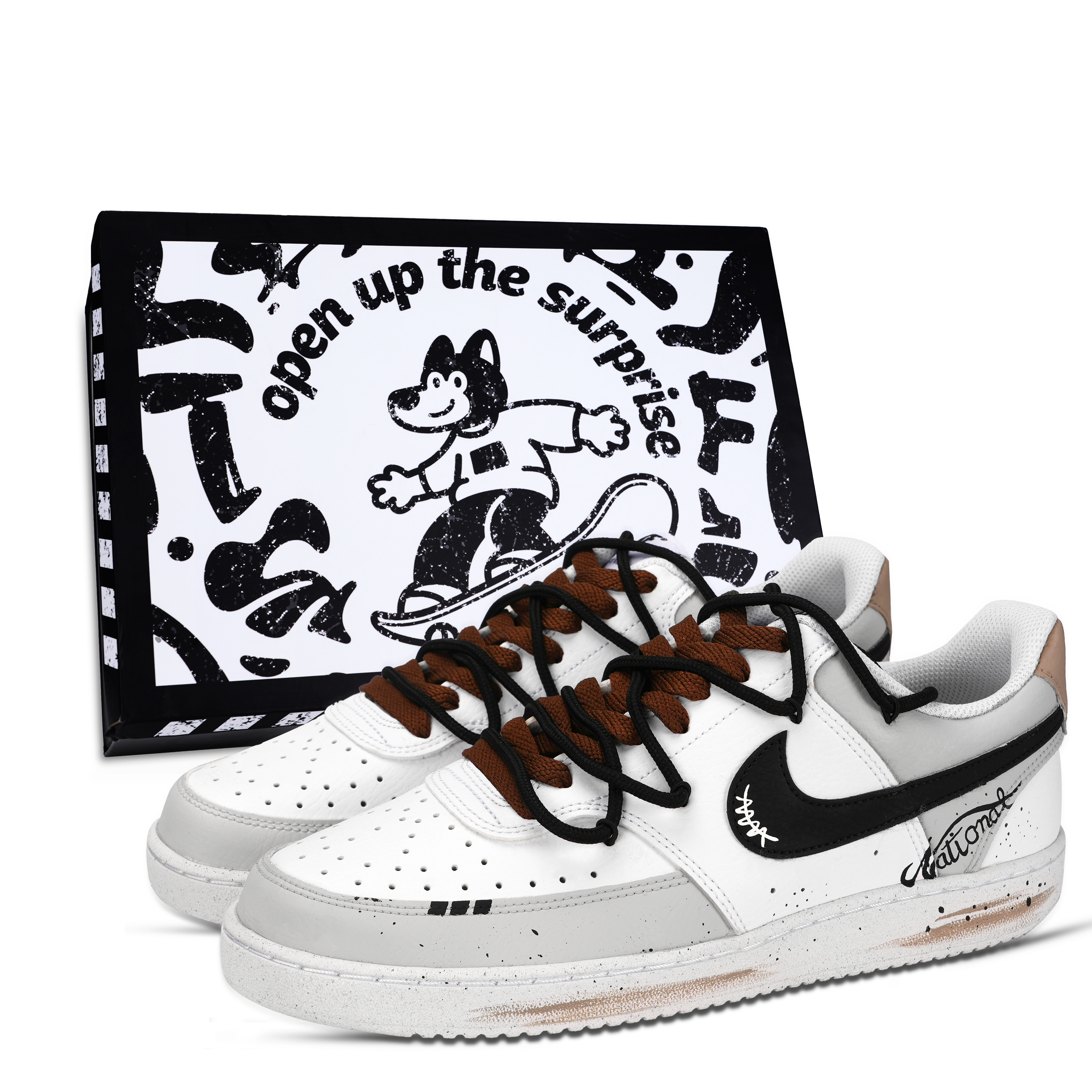 Nike Кроссовки для скейтбординга Court Borough American Letter, износостойкие, низкие, мужские, коричневые, белые, серые 
Nike Кроссовки для скейтбординга Court Borough American Letter, износостойкие, низкие, мужские, коричневые, белые, серые